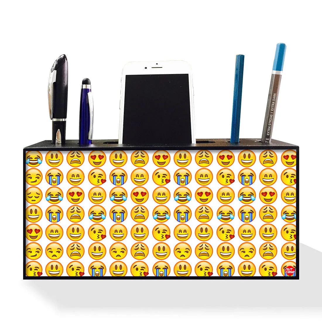 Pen Mobile Stand Holder Desk Organizer - Cute Faces