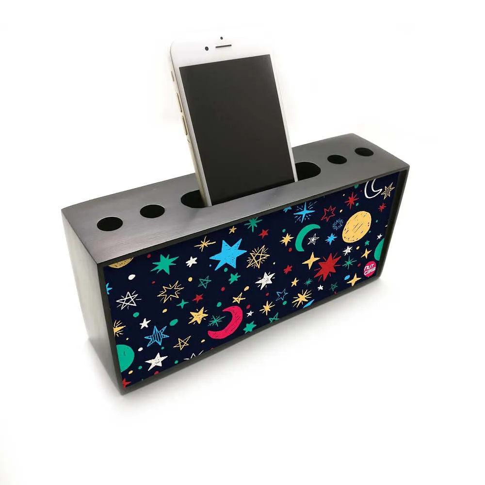 Pen Mobile Stand Holder Desk Organizer - Stars