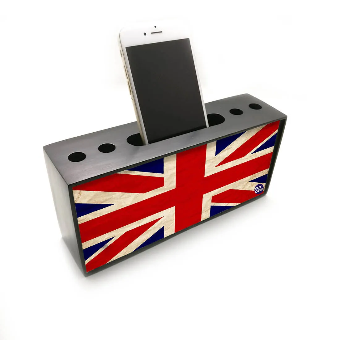 Pen Mobile Stand Holder Desk Organizer - UK Union Jack Bristish Flag