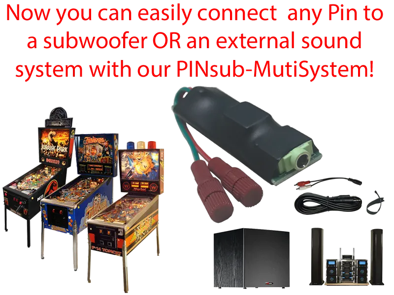 PINsub Subwoofer Kit - Multi System for Other Williams Bally Systems