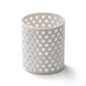 Plastic Basket Drop Circle White