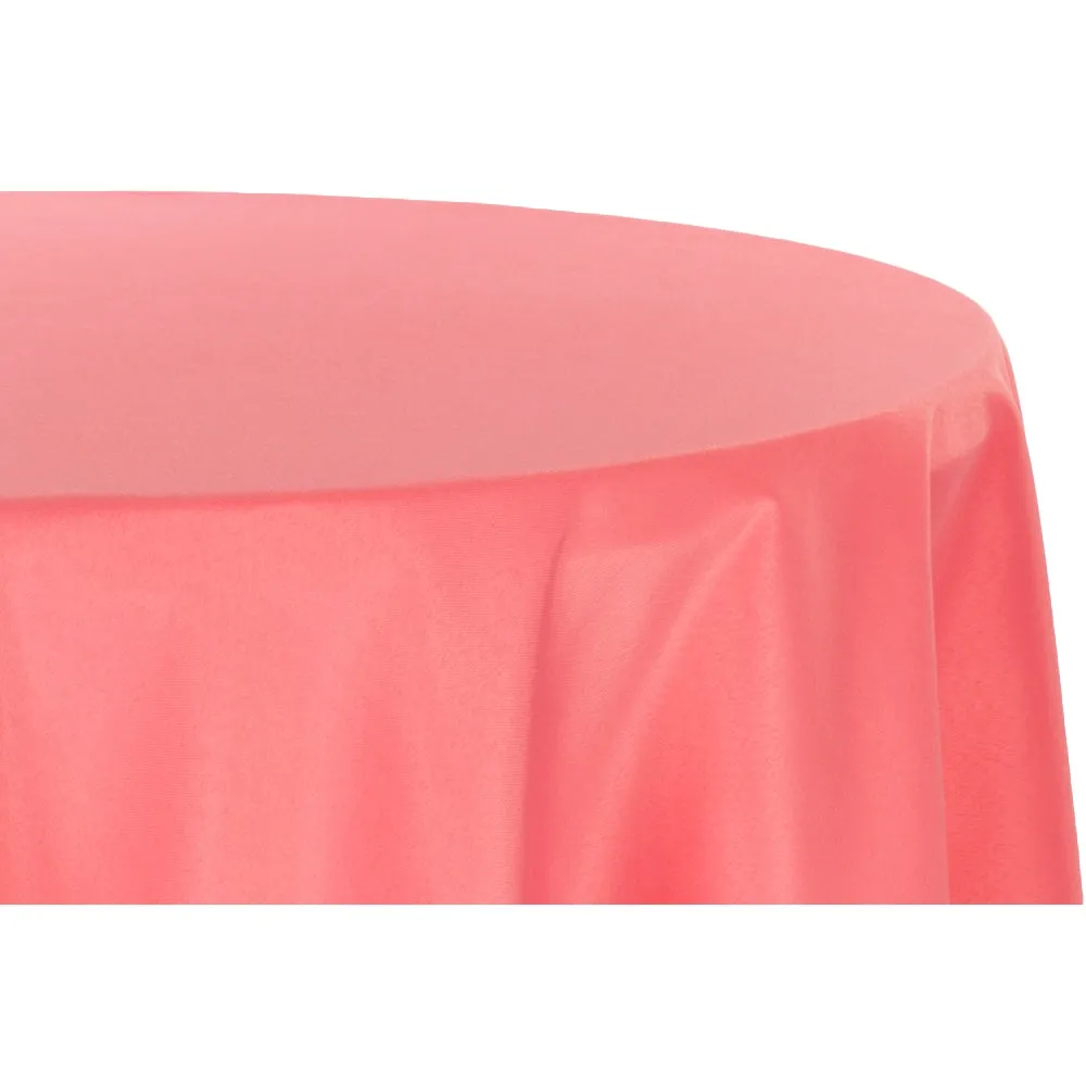 Polyester 108" Round Tablecloth - Coral