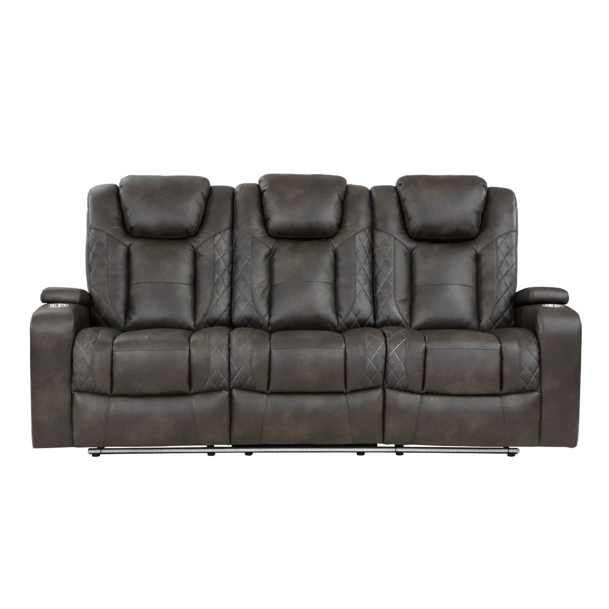 Power Reclining Sofa with Cup Holders, Storage Arms & Power Headrests