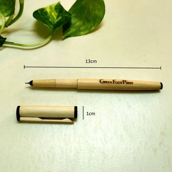 Premium Handcrafted Bamboo Pens - Pack of 2