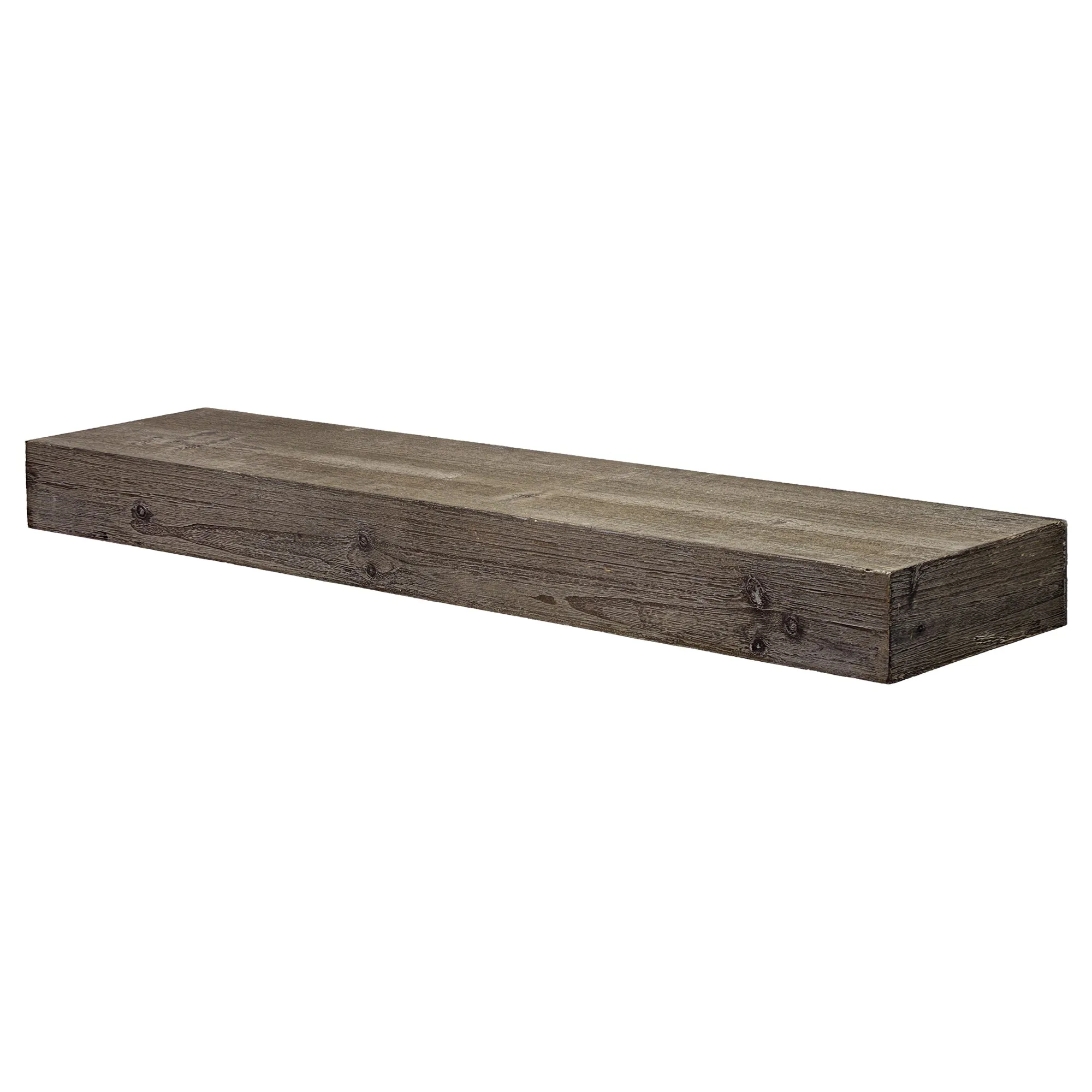 Rustic Wood Floating Wall Shelf - Large/Grey