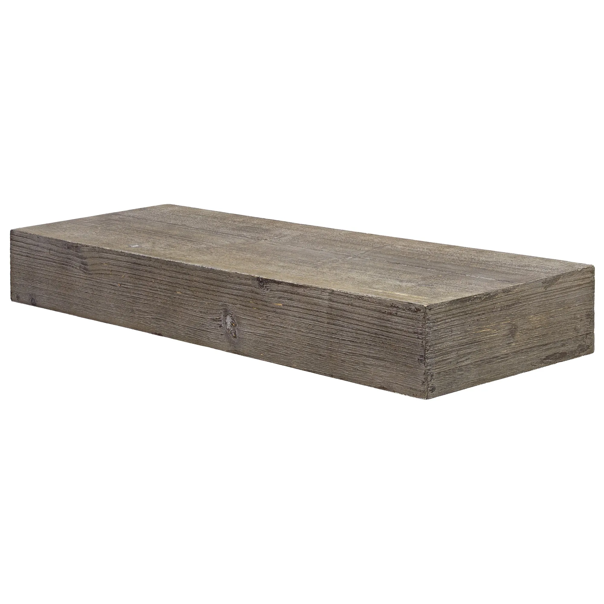 Rustic Wood Floating Wall Shelf - Small/Grey