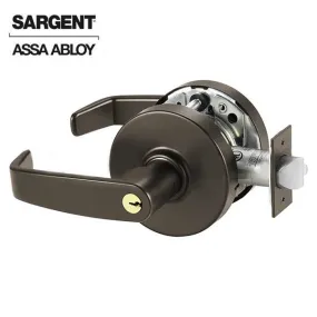 Sargent - 10G04 - Mechanical Cylindrical Lock - L Rose / L Lever - Storeroom -  LA Keyway - 10BE - Dark Oxidized Satin Bronze - Grade 1