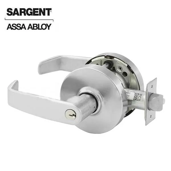 Sargent - 10G04 - Mechanical Cylindrical Lock - L Rose / L Lever - Storeroom -  LA Keyway - 26D - Satin Chrome - Grade 1