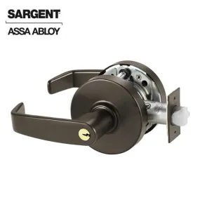 Sargent - 10G05 - Mechanical Cylindrical Lock - L Rose / L Lever - Entrance/Office -  LA Keyway - 10BE - Dark Oxidized Satin Bronze - Grade 1