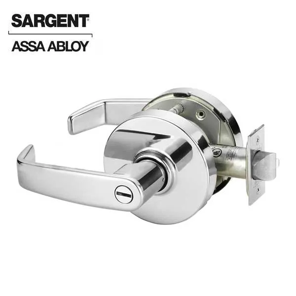 Sargent - 10U65 - Mechanical Cylindrical Lock - L Rose / L Lever - Privacy - 26D - Satin Chrome Plated - Grade 1