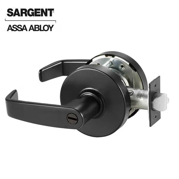 Sargent - 10U65 - Mechanical Cylindrical Lock - L Rose / L Lever - Privacy - BSP - Black Suede Powder Coat - Grade 1