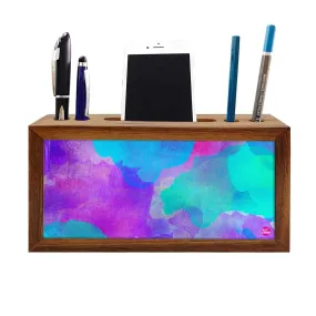 Small Pen Stand Mobile Desk Organizer for Office - Watercolors Paint