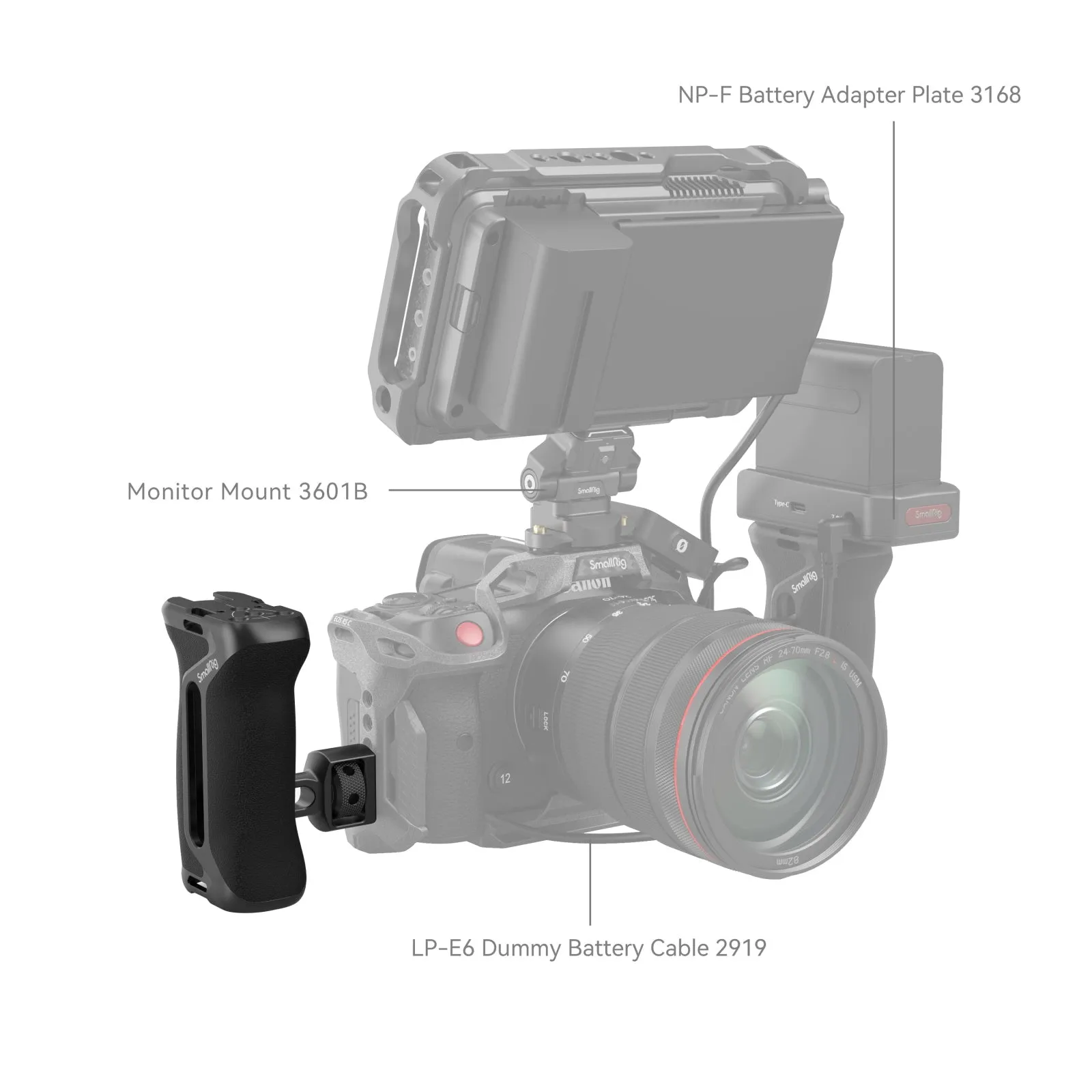 SmallRig Side Handle with Two-in-One Locating Screw 4346