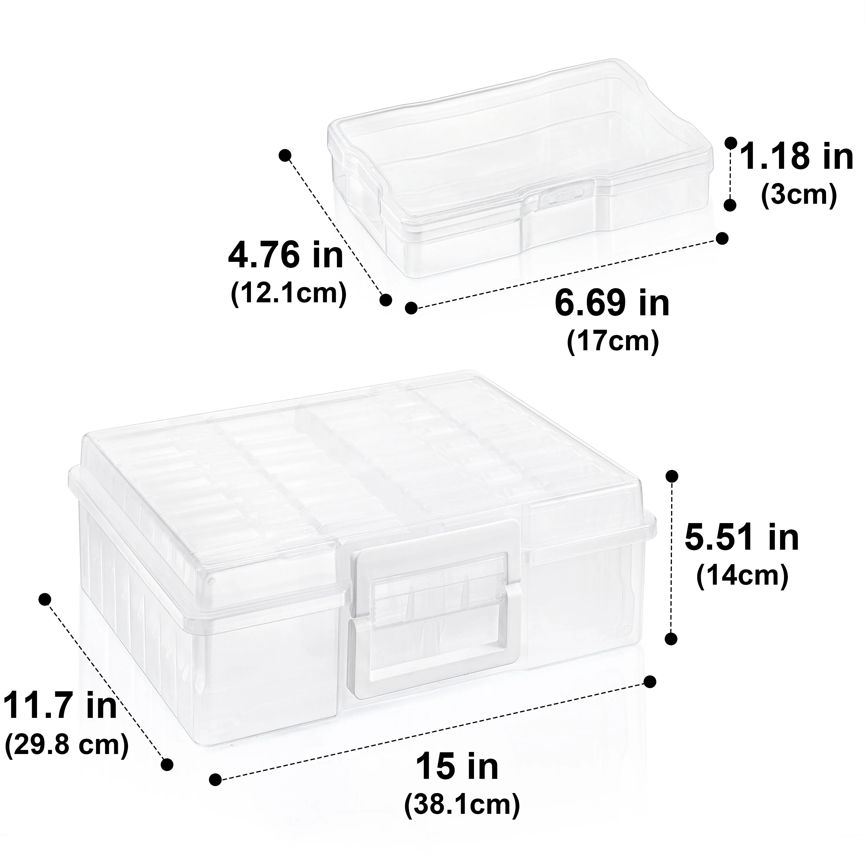 Sorbus Clear Organizer Box with 16 Cases