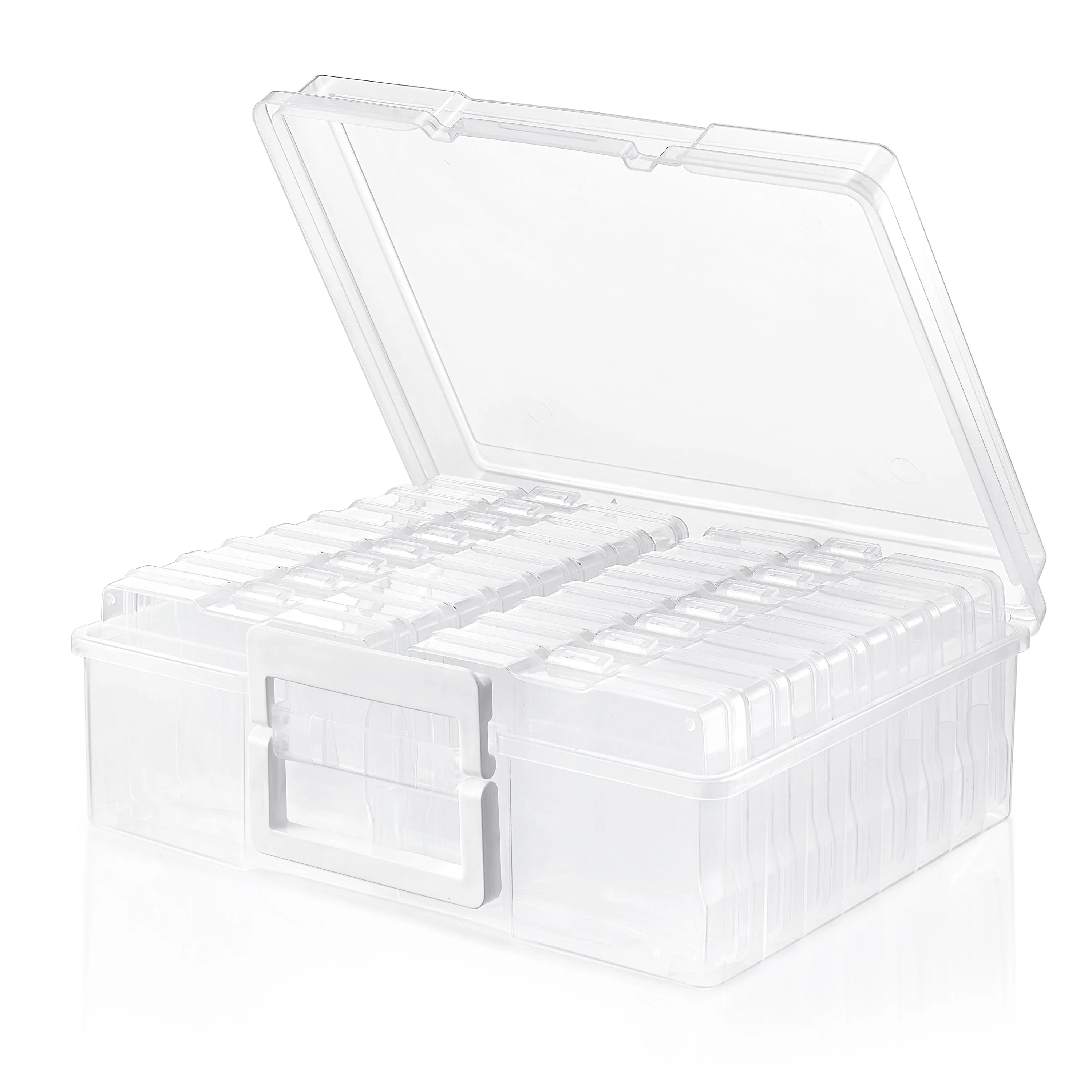 Sorbus Clear Organizer Box with 16 Cases