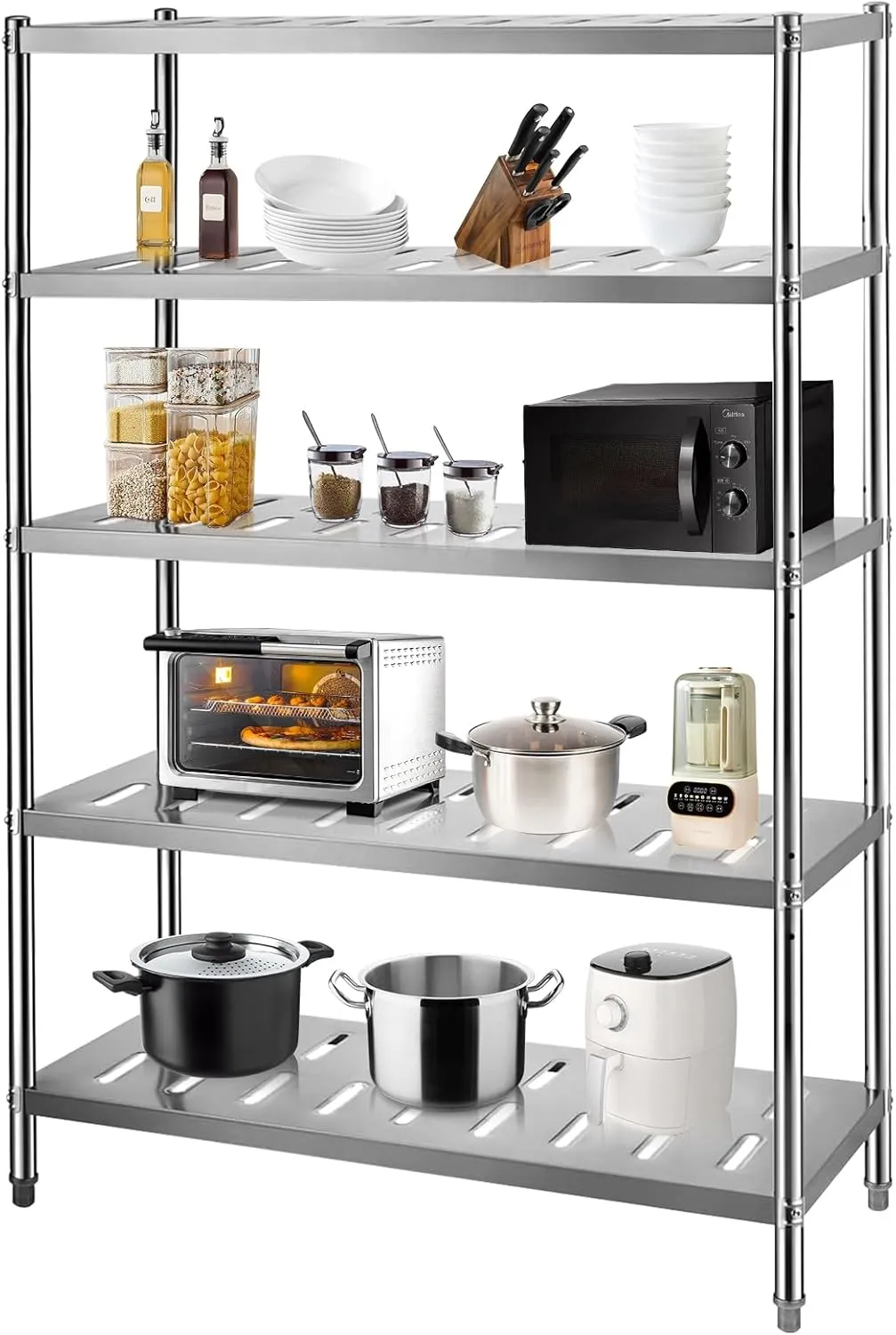 Stainless Steel Shelves, Durable Storage Shelf, Heavy Duty Kitchen Rack