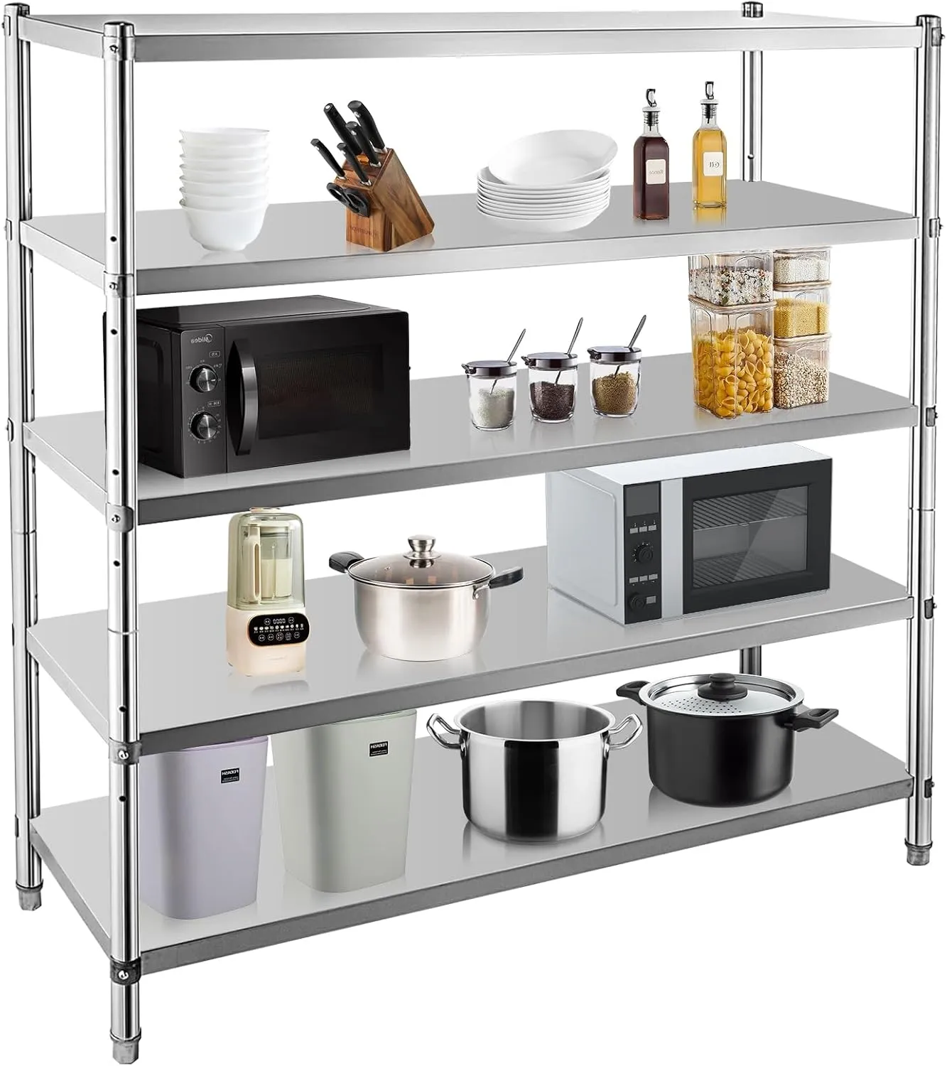 Stainless Steel Shelves, Durable Storage Shelf, Heavy Duty Kitchen Rack