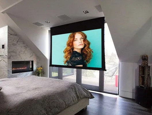 Stewart Filmscreen Visionary Series Retractable, Above Ceiling, with Two-Piece Construction [Custom]