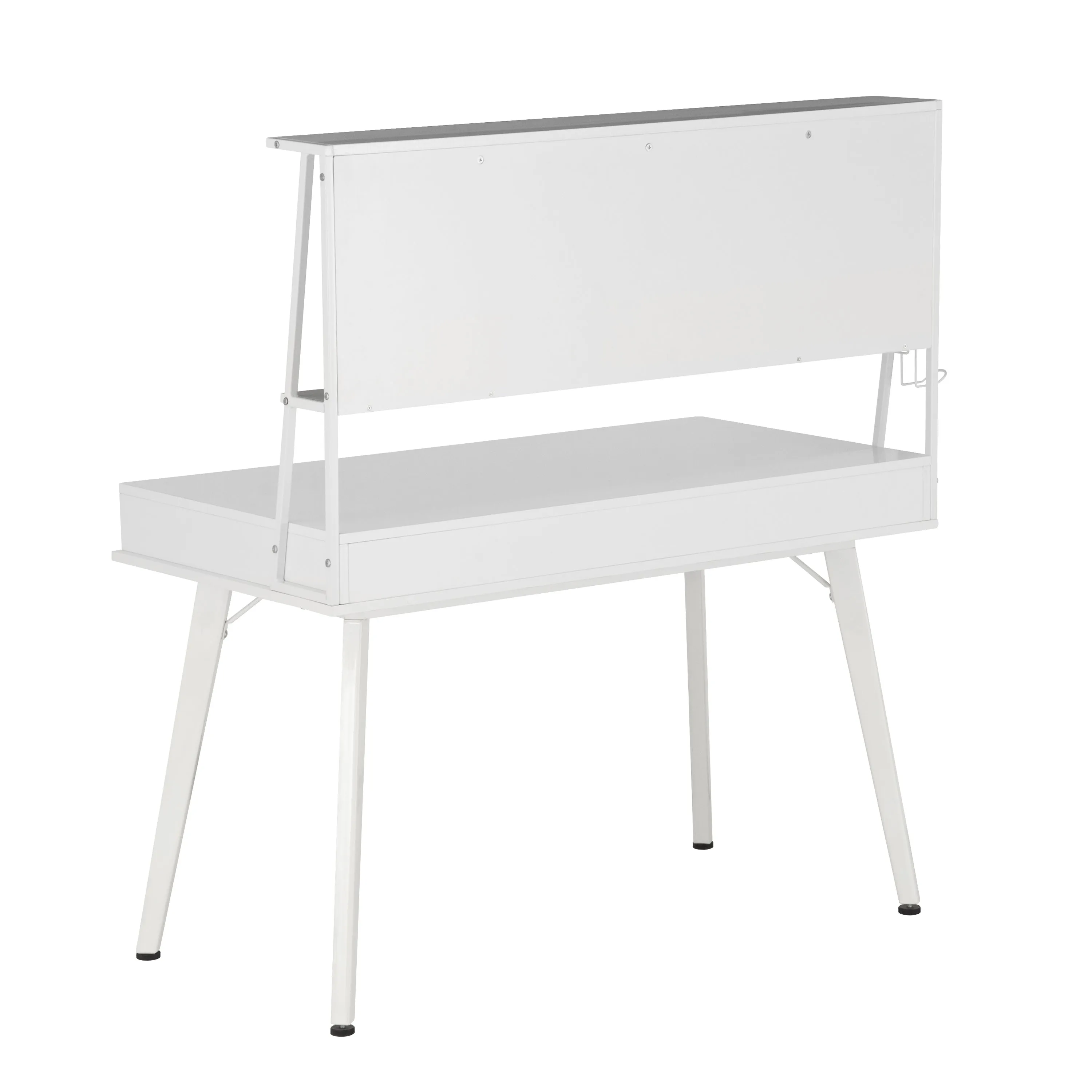 Study Computer Desk with Storage & Magnetic Dry Erase White Board