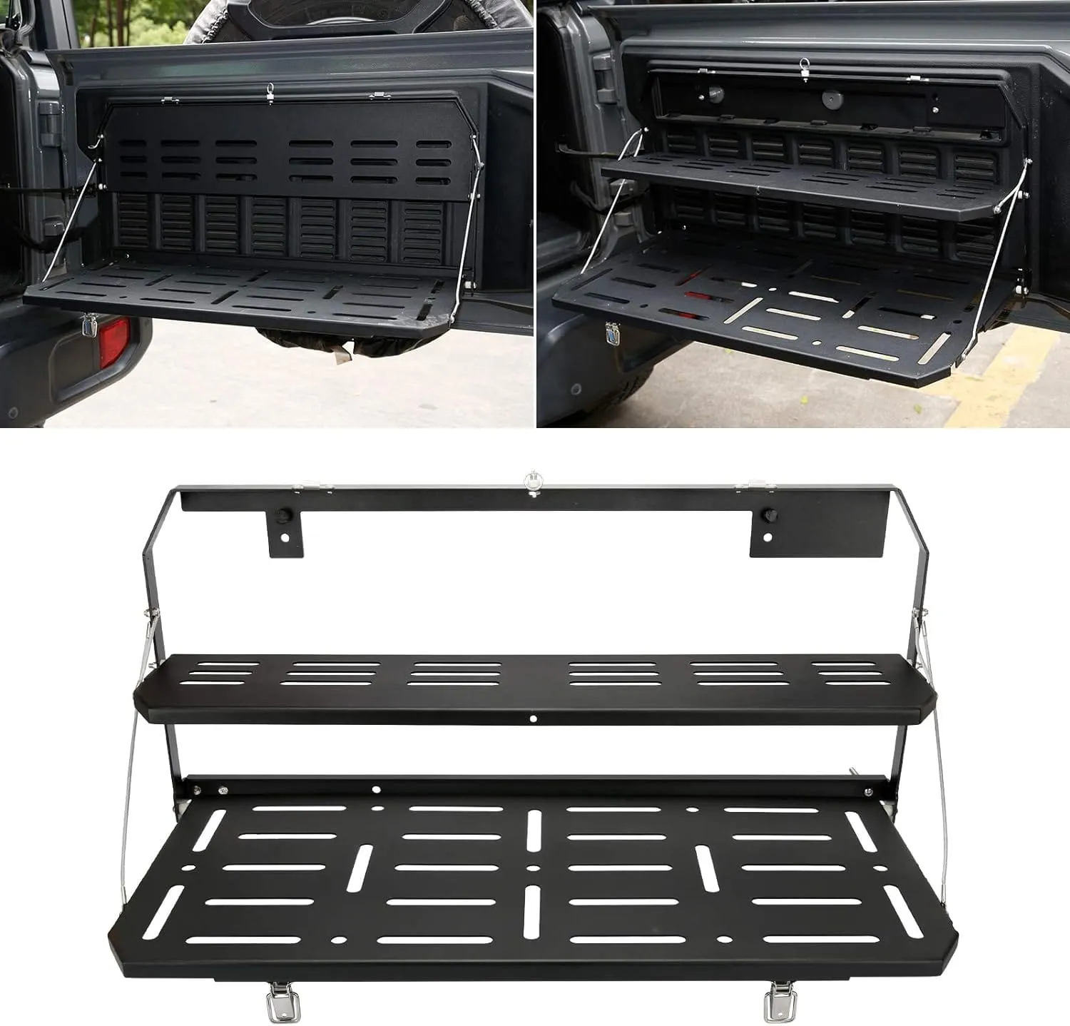 Suparee Jeep Wrangler Double-Layer Foldable Tailgate Table for 2018-Later JL JLU