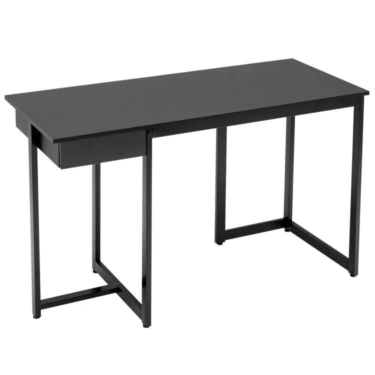 Tangkula 48” Computer Desk with Drawer, Home Office Desk with Sturdy Metal Frame