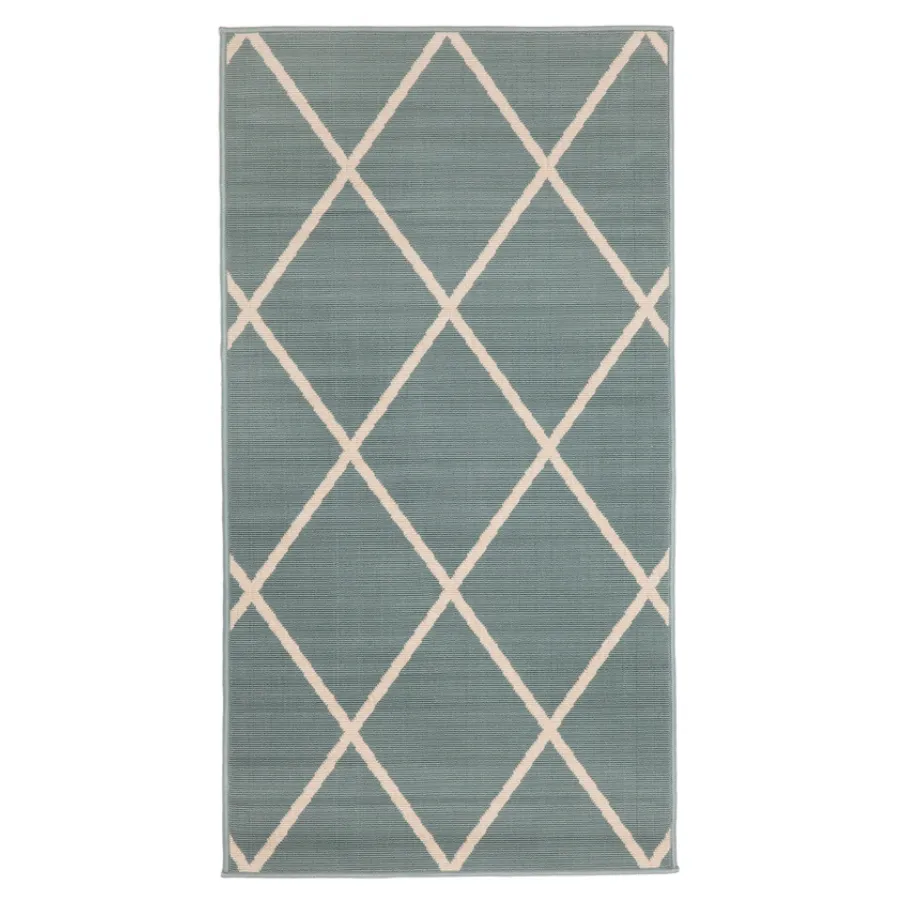 Tucson Aqua Green Polypropylene Outdoor Rug