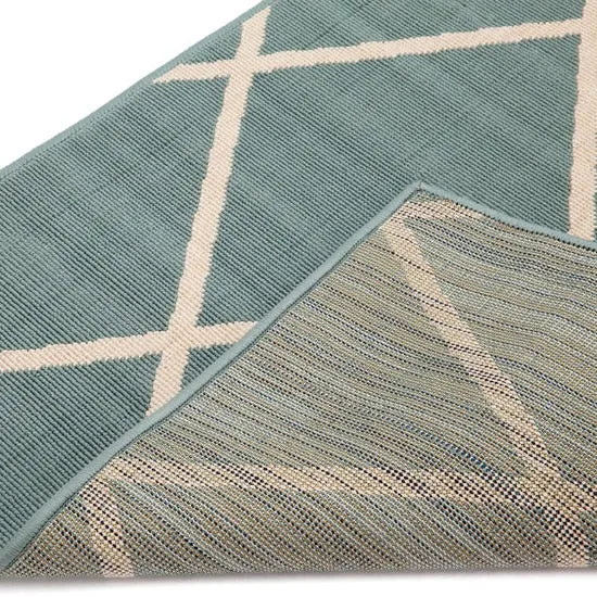 Tucson Aqua Green Polypropylene Outdoor Rug