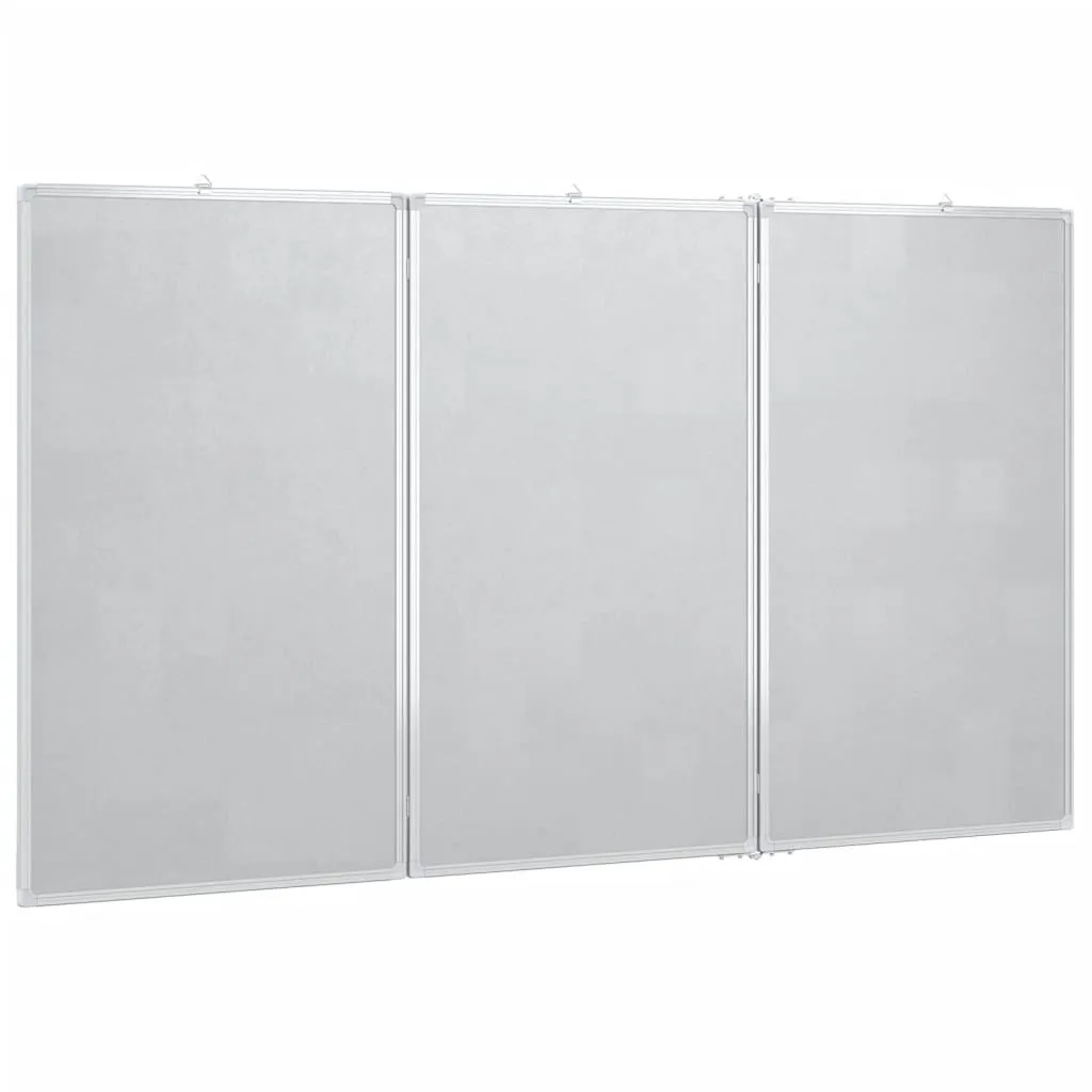 vidaXL Magnetic Whiteboard Foldable 150x80x1.7 cm Aluminium