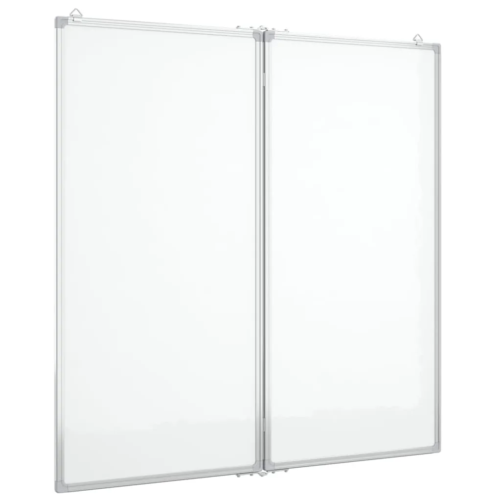 vidaXL Magnetic Whiteboard Foldable 80x80x1.7 cm Aluminium