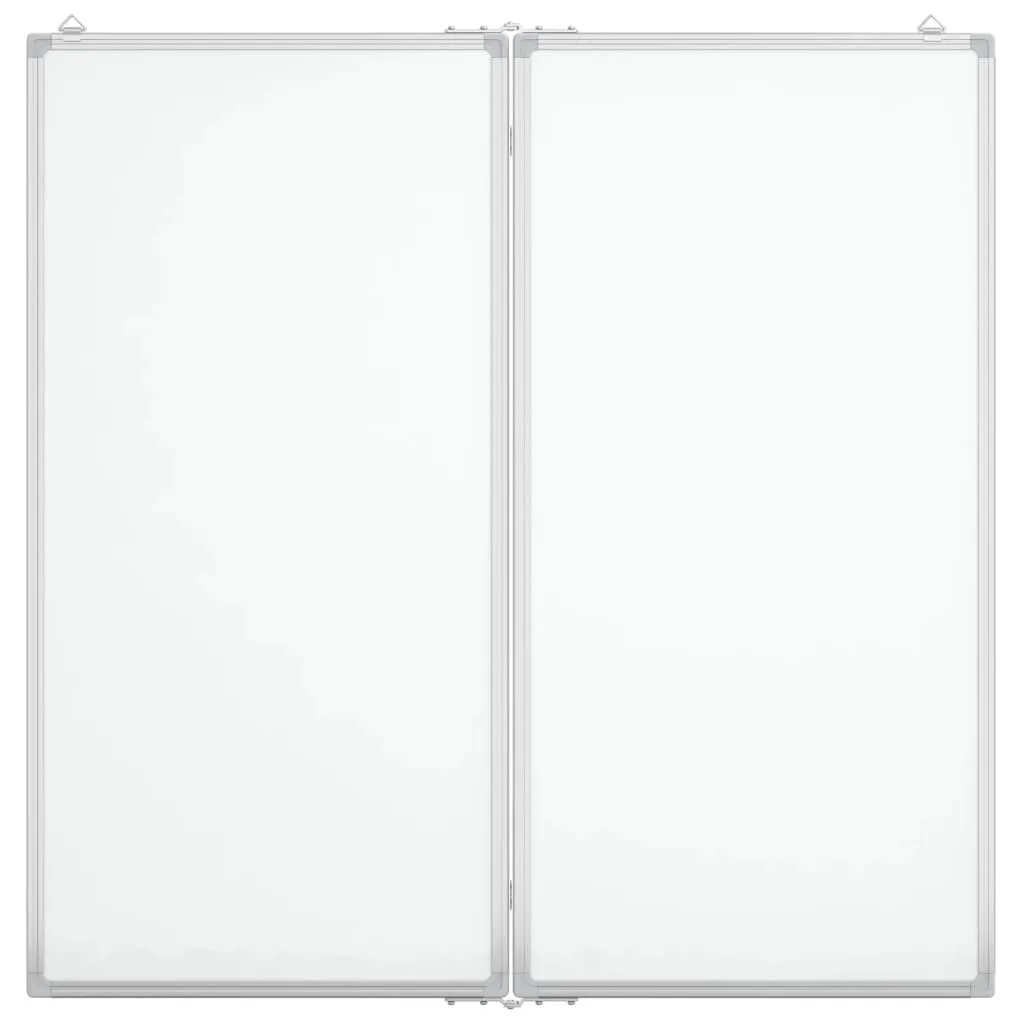 vidaXL Magnetic Whiteboard Foldable 80x80x1.7 cm Aluminium