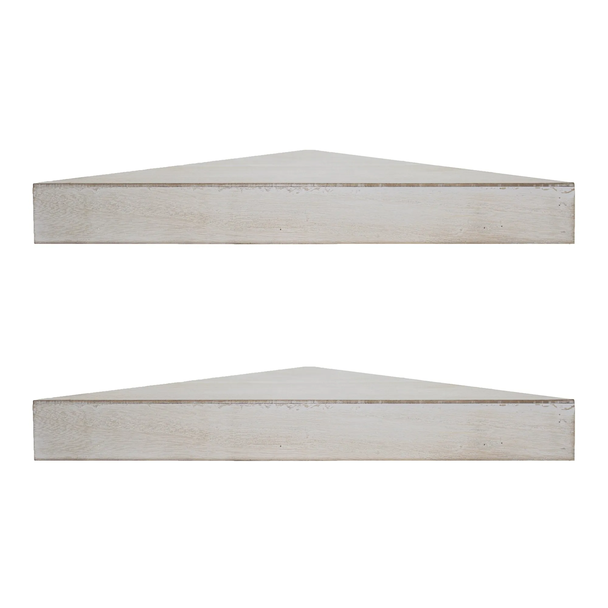 Wood Floating Corner Shelves (Set of 2) - White