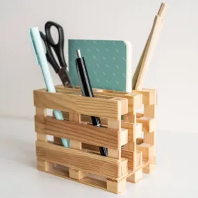 Wood miniature pallet desk organize