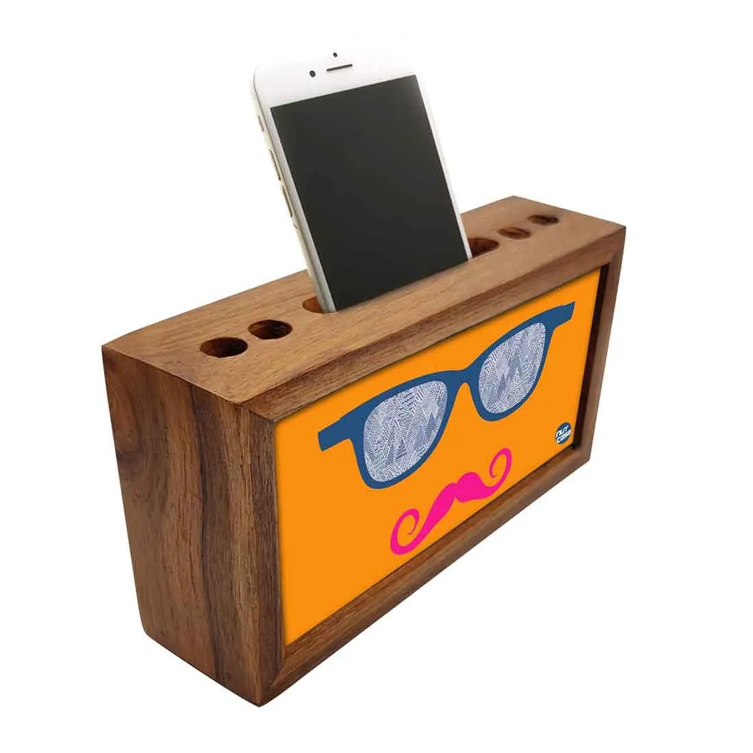 Wooden pen stand desk organizer - Yeah !