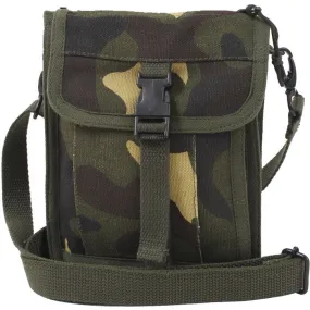 Woodland Camouflage - Tactical Canvas Travel Portfolio Shoulder Bag