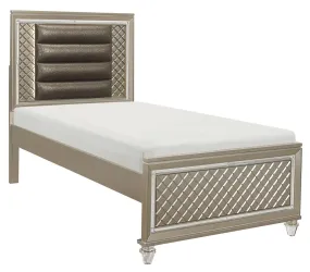 Youth Loudon Twin Platform Bed in Champagne Metallic B1515T-1*